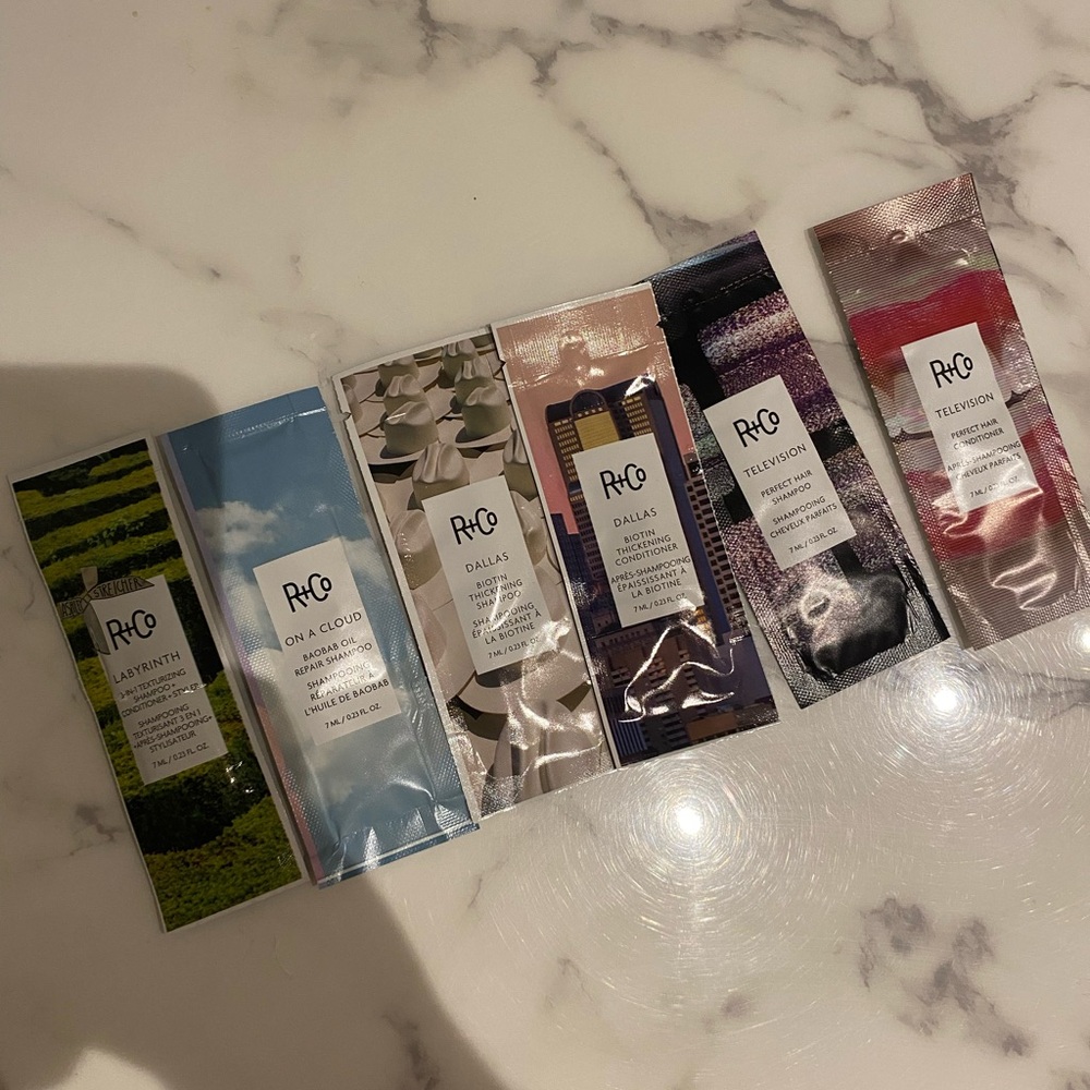 R+Co Hair Product Sample Set Labyrinth Dallas Television On a‎ cloud shampoo